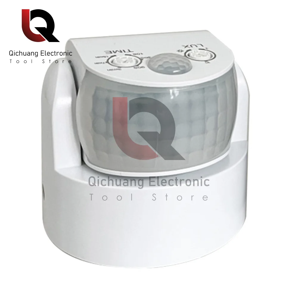 Imagem -05 - Sensor de Movimento Ac220240v Motion Detector Automático 180360 Graus Interruptor Luz Infravermelho Exterior Dupla Sonda Indução Pirs24