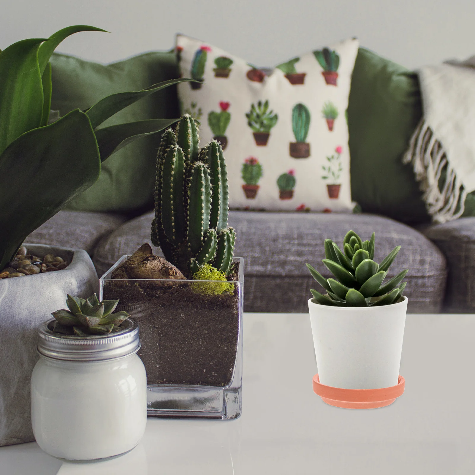 6 قطعة صواني وعاء الزهور نبات مستدير بالتنقيط الصحون داخلي في الهواء الطلق المياه الماسك الفخار النبات الصحن لوازم البستنة #2