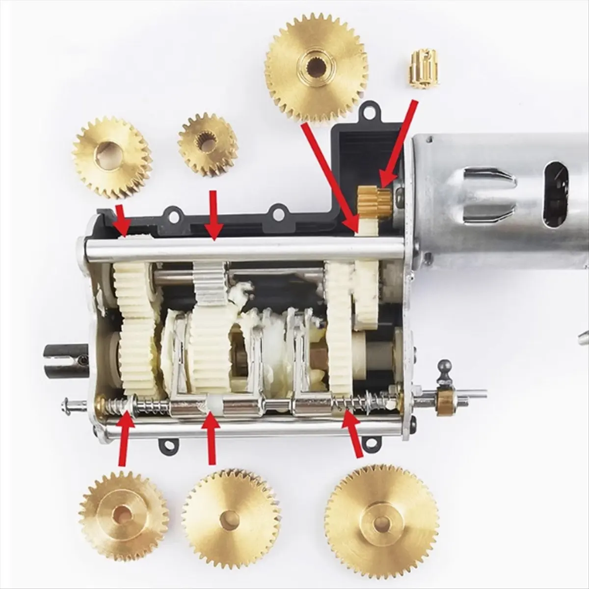 

[2025 hot] Bevel Motor Gear Synchronizer Set for 1/14 Truck Tractor Trailer R620 MAN Upgrade Parts