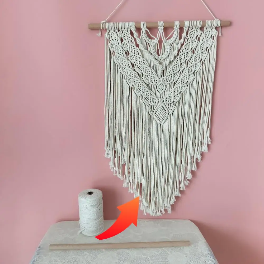 

Leaves Pattern Macrame Wall Hanging Kit Hand Woven Macrame Tapestry Making Materials DIY Home Decorations Idea With PDF Tutorial