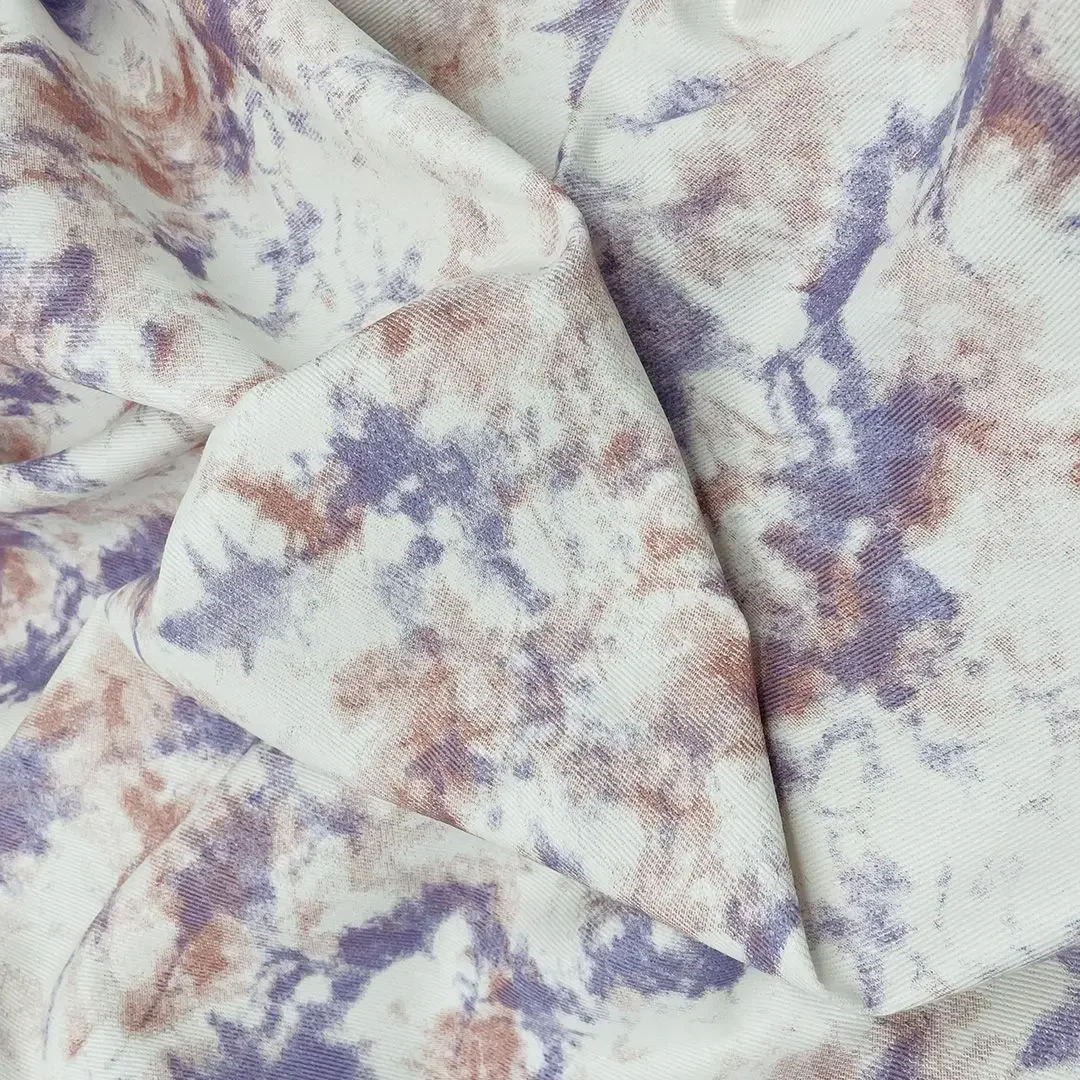 Soft Tie Dye Denim Printed Fabric Clothing DIY Handmade Apparel Material Patchwork Needlework Sewing Accessories Outwear Fabrics