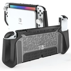 Custodia HEYSTOP per Switch modello OLED, custodia protettiva in TPU e PC compatibile con custodia protettiva per Nintendo Switch OLED