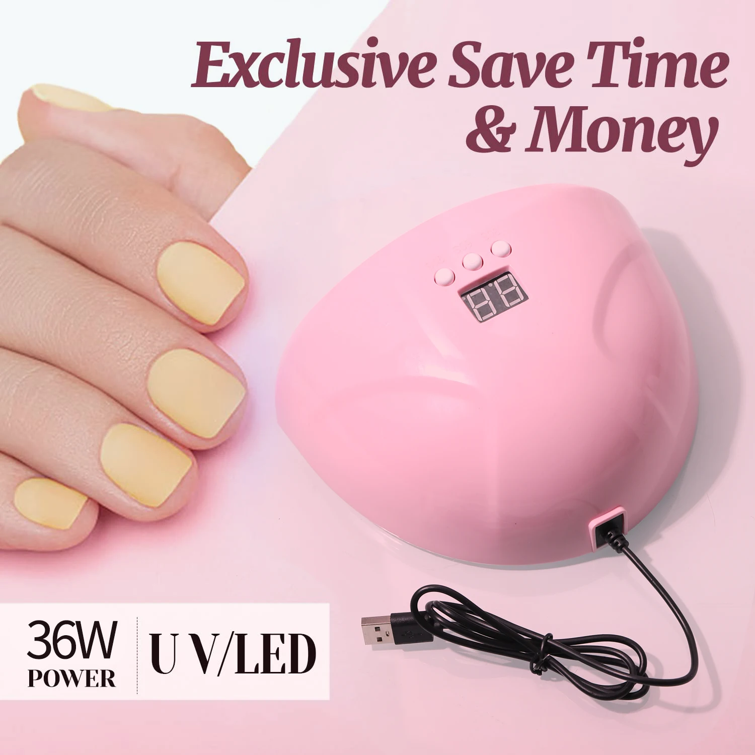 LED UV Nail Lamp Infrared Sensor Manicure Nail Light For Fast Curing of All Gel Nail Polish Nail Dryer Machine Salon Tools view 6