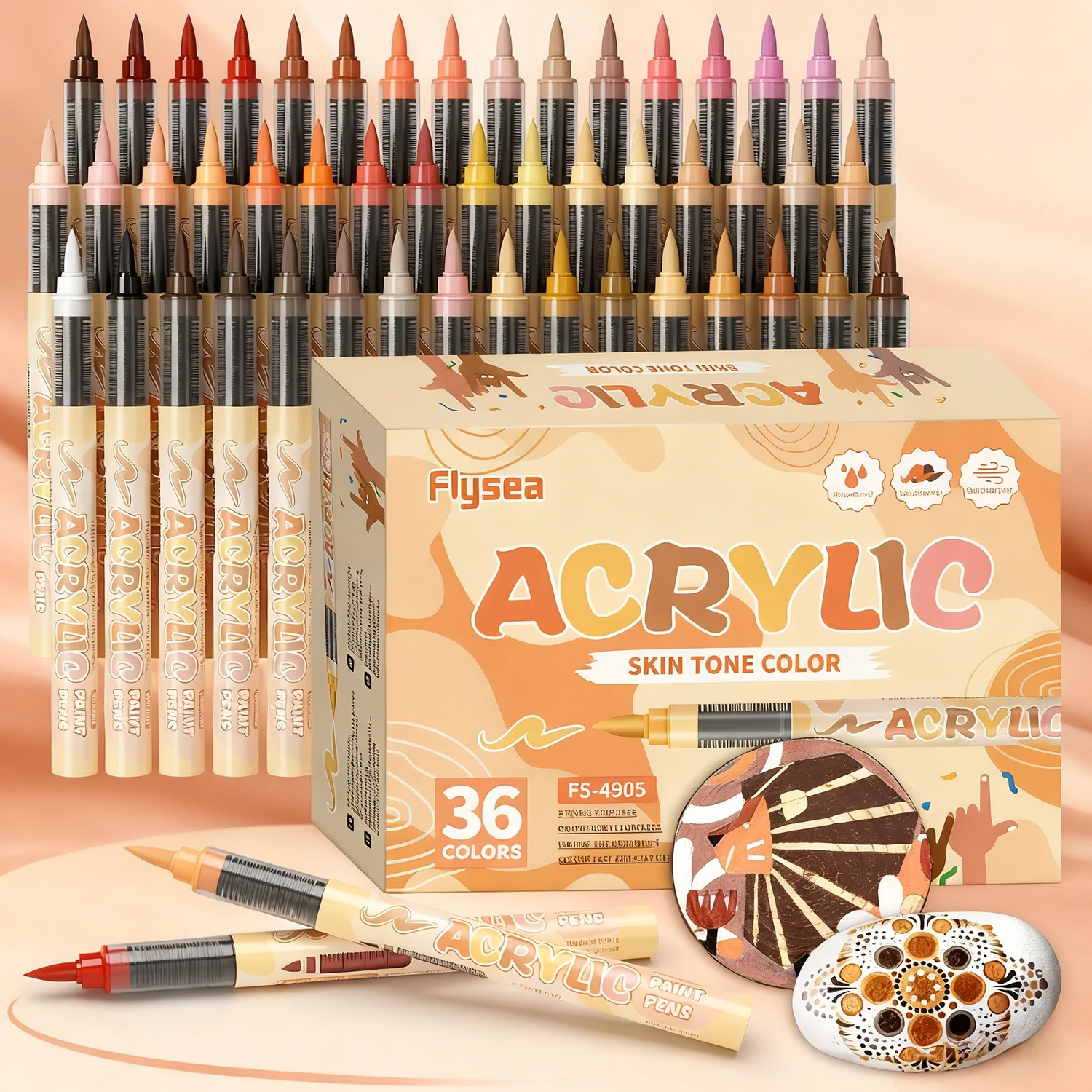 

Direct-Liquid Acrylic Marker Set with Soft Brush Tips — Art Supplies for Students and Hand-Drawn Artwork