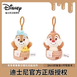 Genuine Anime Disney Chip 'n' Dale Stuffed Plush Toys Dolls Keyring Cartoon Car Decoration Plushies Children's Birthday Gifts