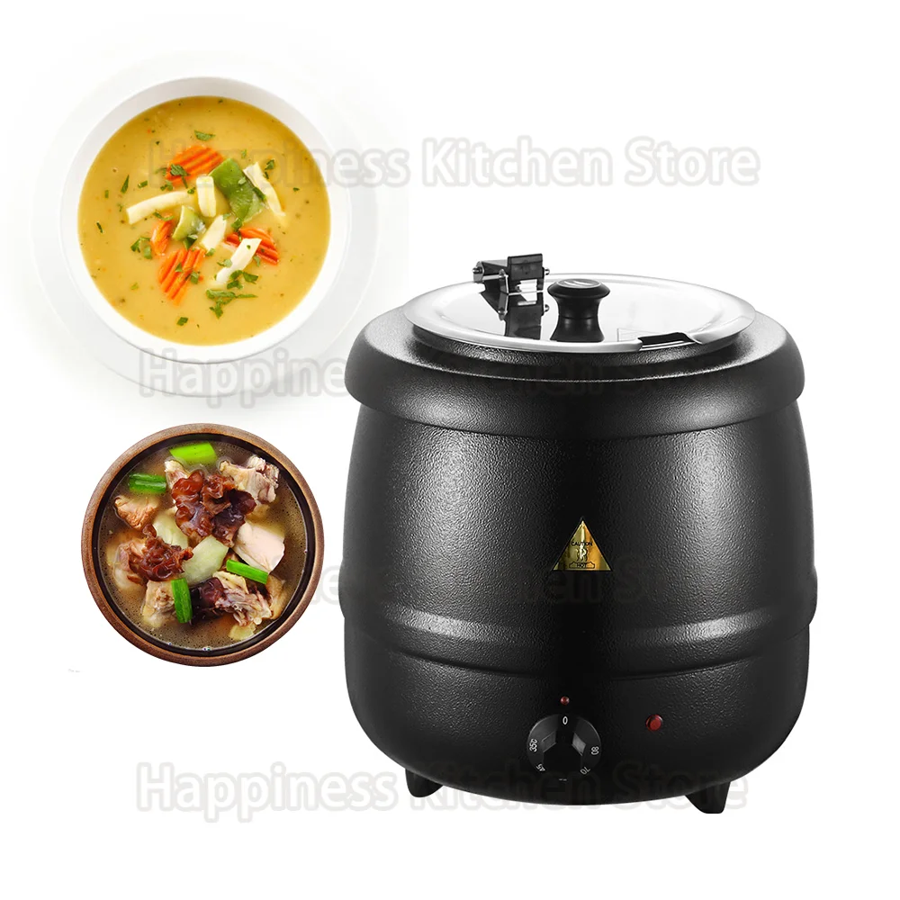 

10L/13L Electric Soup Warmer Pot Soup Pot Vessel Stainless Steel Warm Soup Pot 0-80℃ Buffet Tools Kitchen Pot