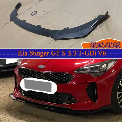 Kia Stinger GT 2018-2025 용 공격적 인 드롭 블랙 프론트 범퍼 스포일러 립 하부 디퓨저 스플리터 가드 액세서리 튜닝