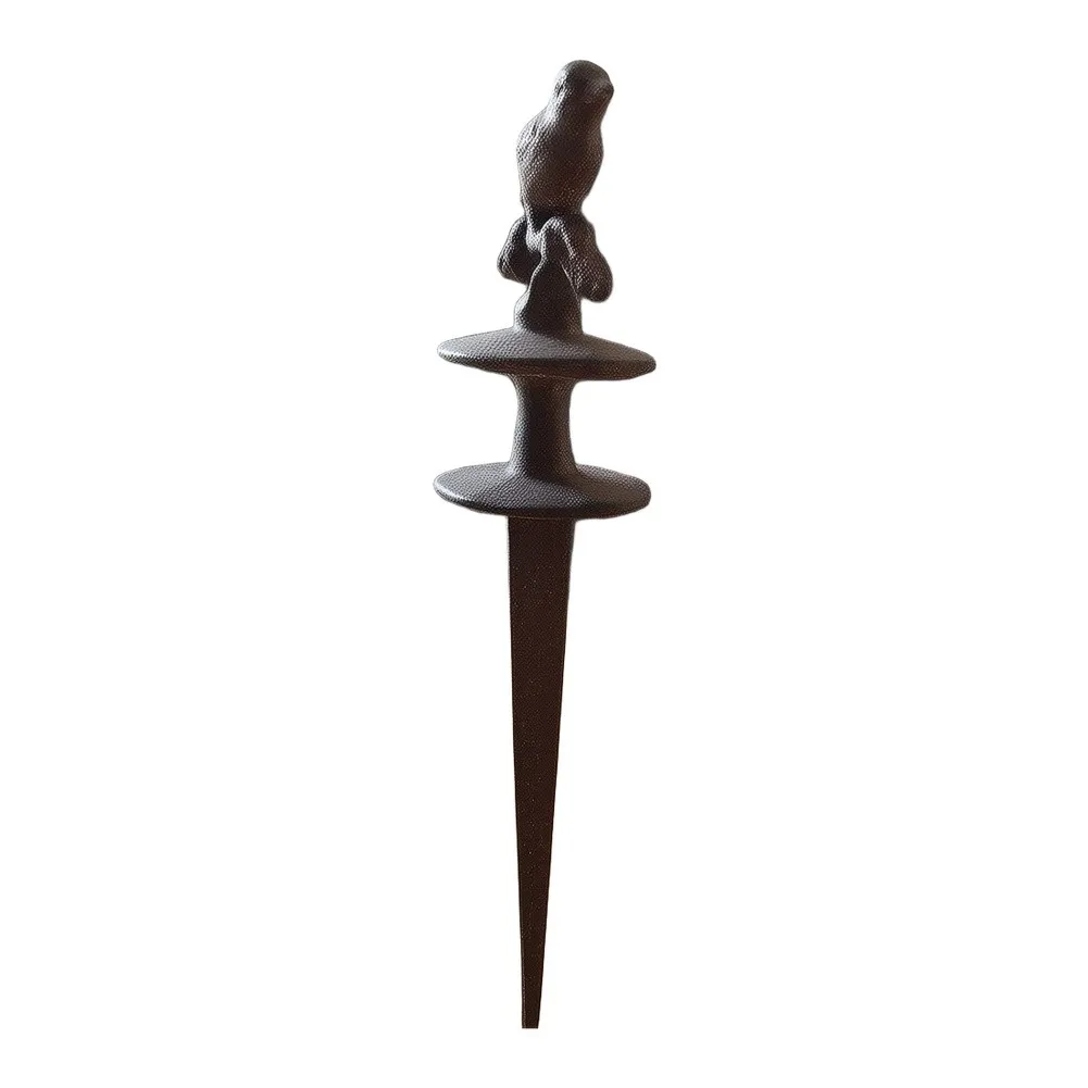 Outdoor Cast Iron Bird Water Pipe Holder for Garden Lawn For Yard Patio Decor with Timeless Vintage Silhouette