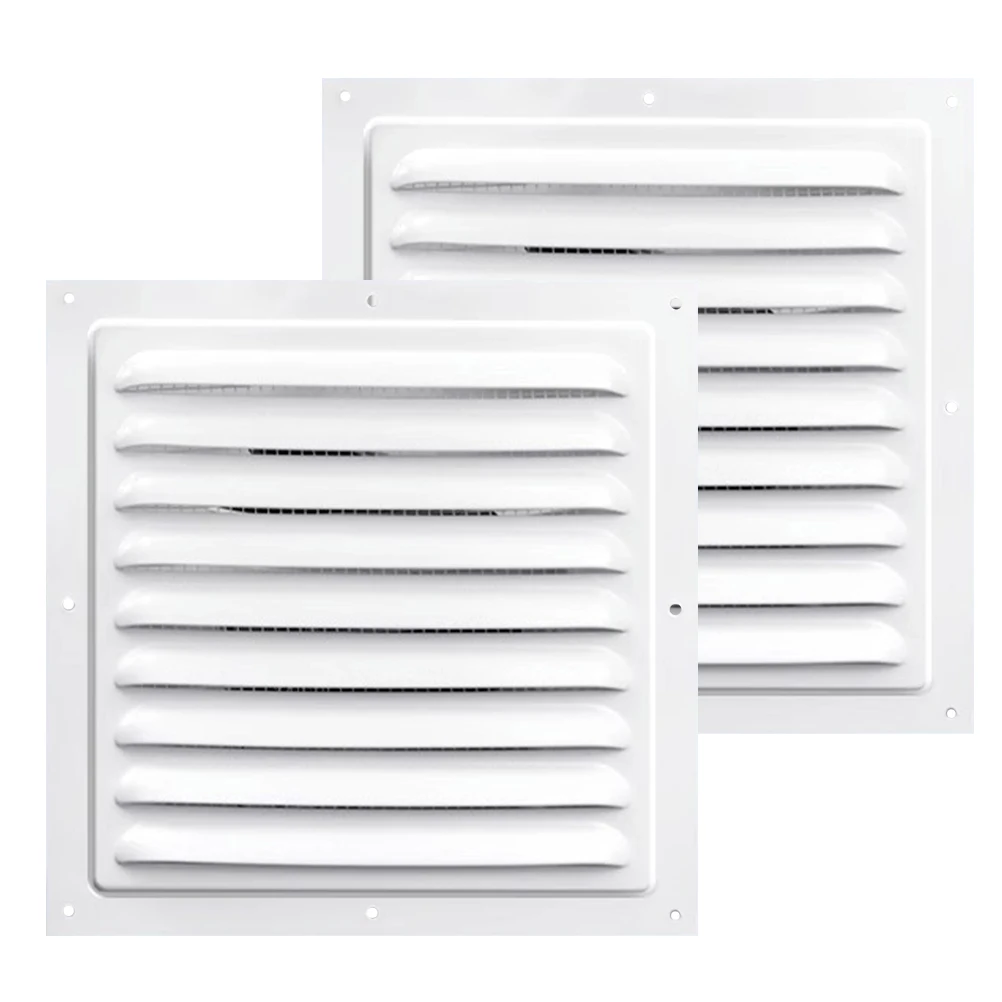 

2pcs Electrical Box Chassis Aluminum Alloy Ventilation Cover Screen Blocks Air Garage Attic Supplies Square Grille Durable