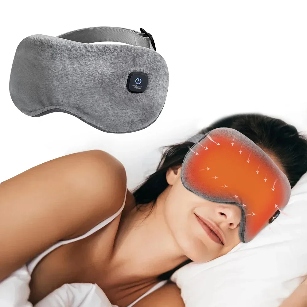 

Electric Warm Eye Compress Pad for Dry Eyes 3 Heat Levels Hot Compress Smart Timing Sleeping Mask for Eye Relief Light Blocking