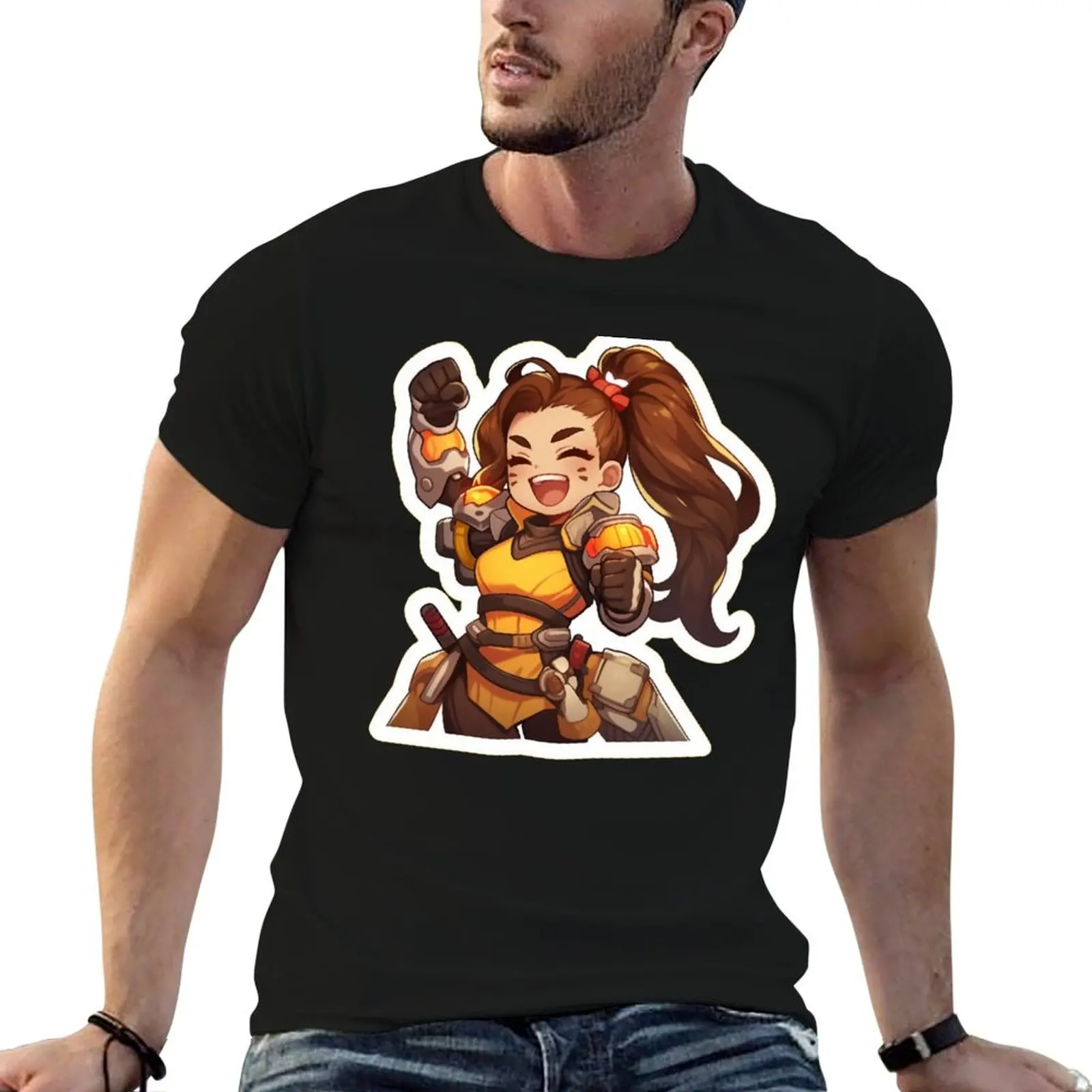 Cute Brigitte T-Shirt man t shirt cotton anime tshirt man t shirts cotton T-shirt