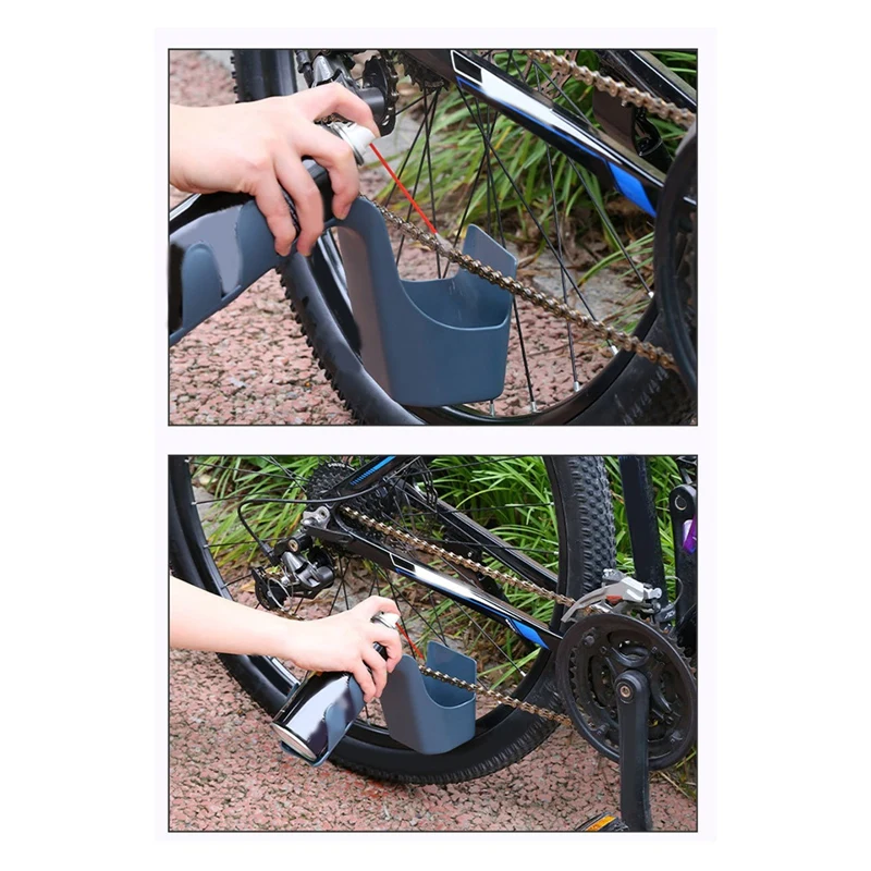 Bike Motorcycle Chain Oil Storage Tool Cycling Oil Splash-Proof Chain Cleaner Tool Bicycle Cleaning Tool Set