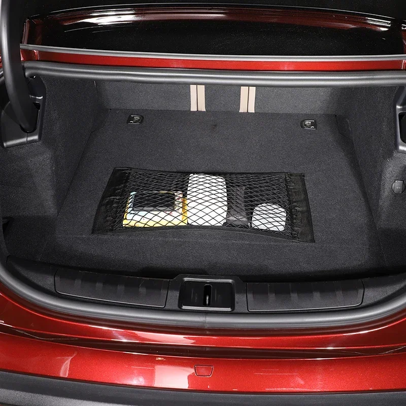 Polyester Black Car Trunk Storage Net Bag Cargo Storage Net  Interior Car Accessories For Porsche Taycan 2019-2024