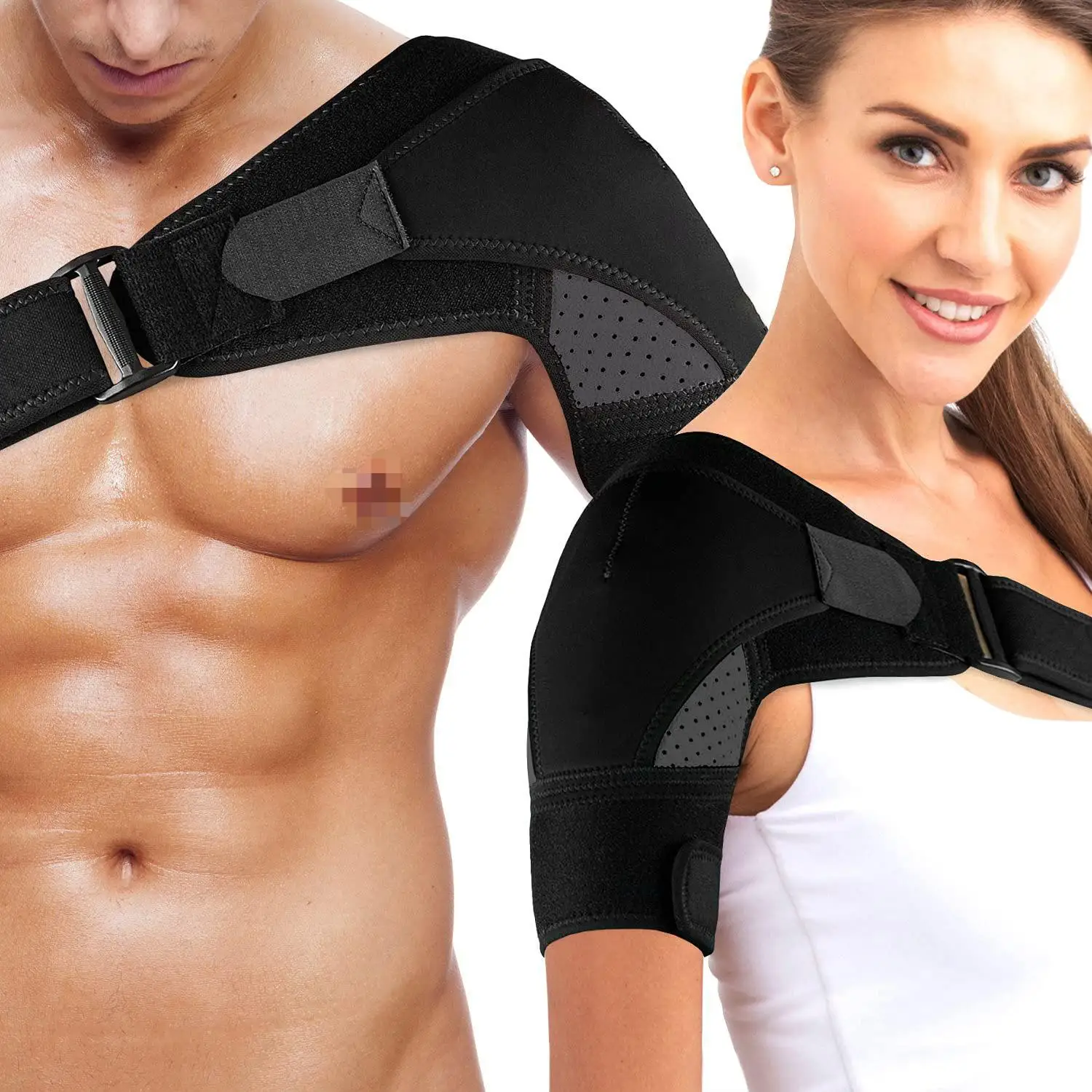 Adjustable Neoprene Torn Rotator Cuff Shoulder Support Brace for Injury Dislocated AC Joint