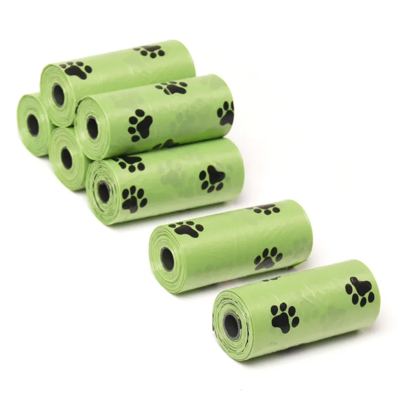 Biodegradable Pet Waste Bags Thickened Portable Printed Dog Poop Bags Eco-friendly Outdoor Pet Poop Pickup Bags with Organizer