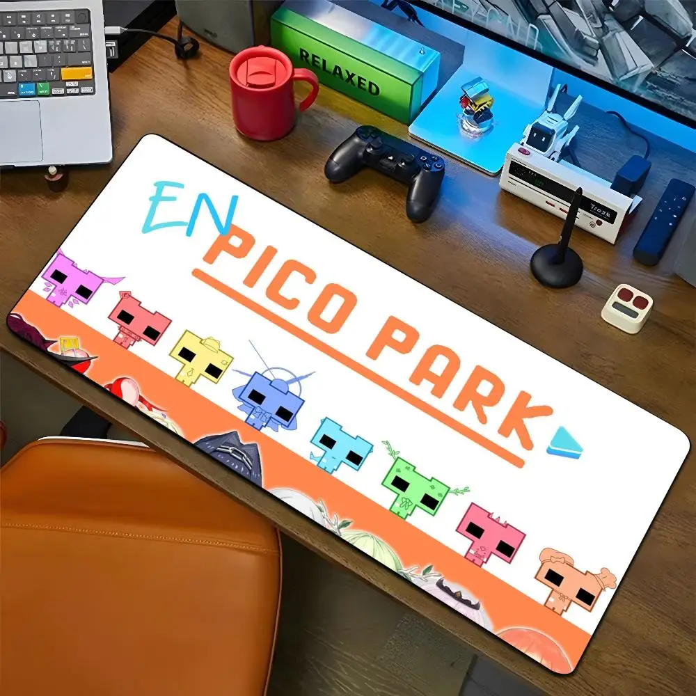 PICO PARK Mouse Pad Cartoon Lockedge Large Gaming Pad Computer Gamer Keyboard Mat Desk Mousepad PC Desk Pad