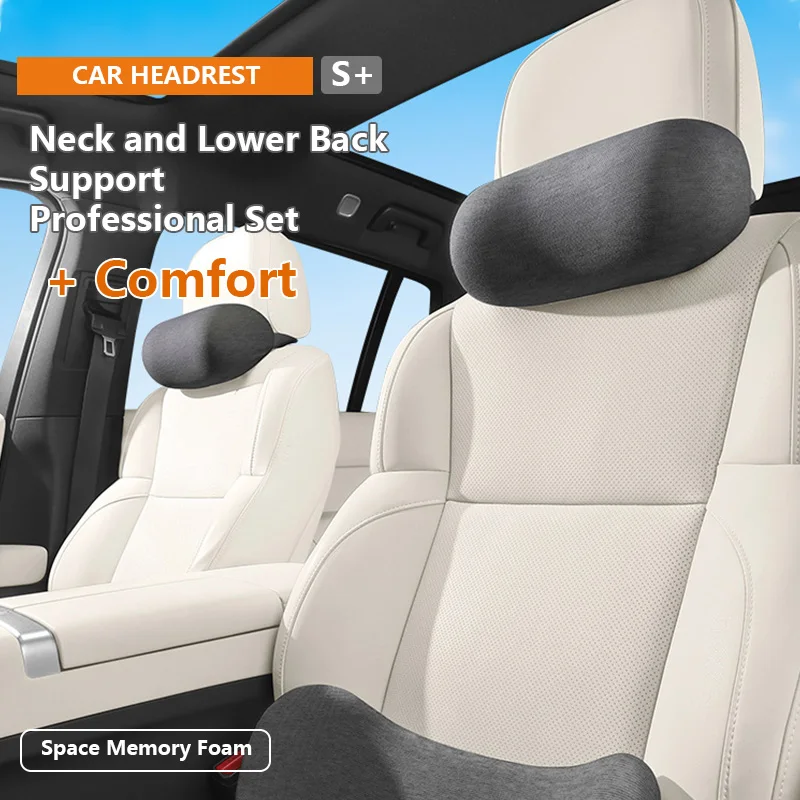 Car Accessories Interior Headrest Neck Pillow Waist Pillow For Tesla Model 3/Y Mercedes-Benz BMW Volvo Hyundai Toyota Honda VW