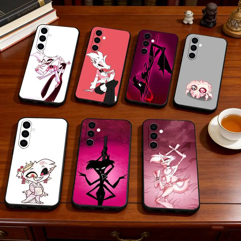 H-Hazbin Hotel A-Angel Dust Phone Case Black Silicone Soft For Samsung Galaxy A73,A72,A71,A70,A53,A52,A51