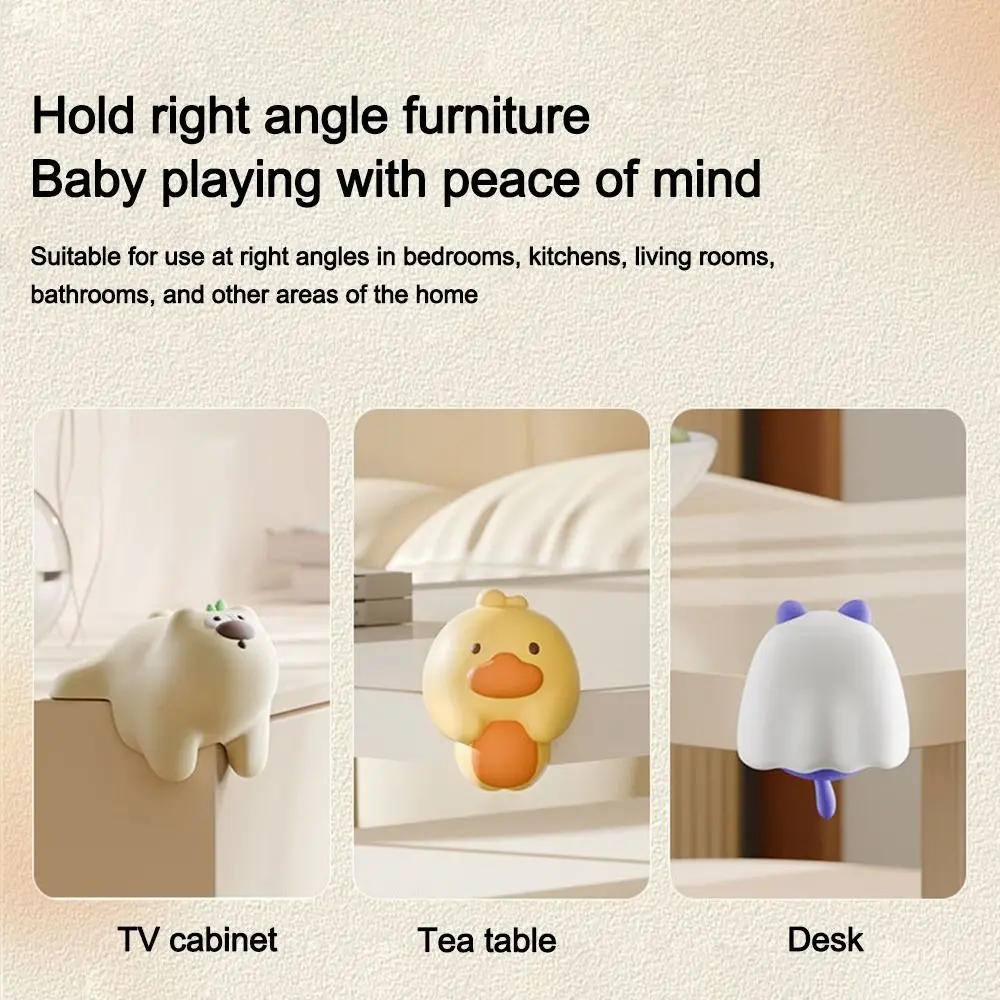 4Pcs PVC Table Corner Protective Cover Soft Self-Adhesive Corner Protector Baby Safety Anti-Collision Angle Guard