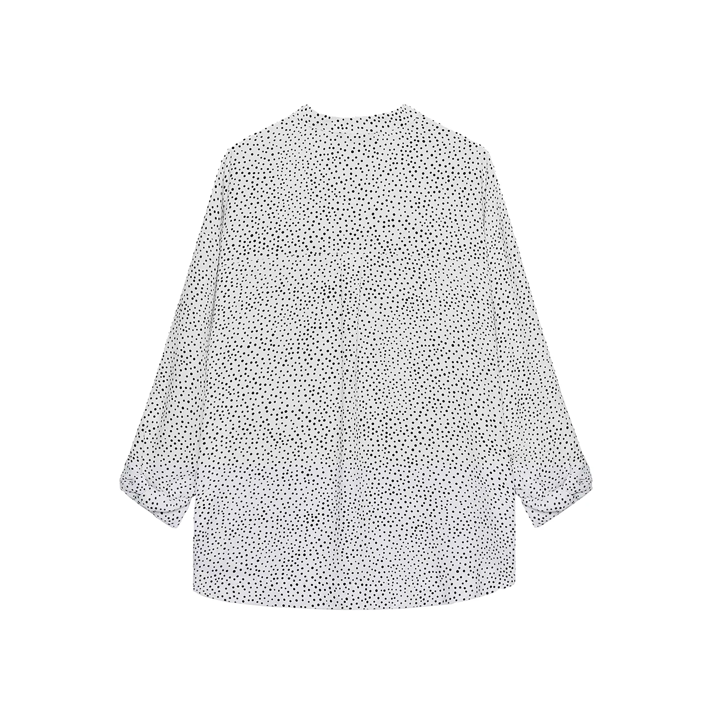 

Новинка осени 2022, женские длинные свеки в горошек свободного кроя, удобные дышащие круглые брюки на пуговицах