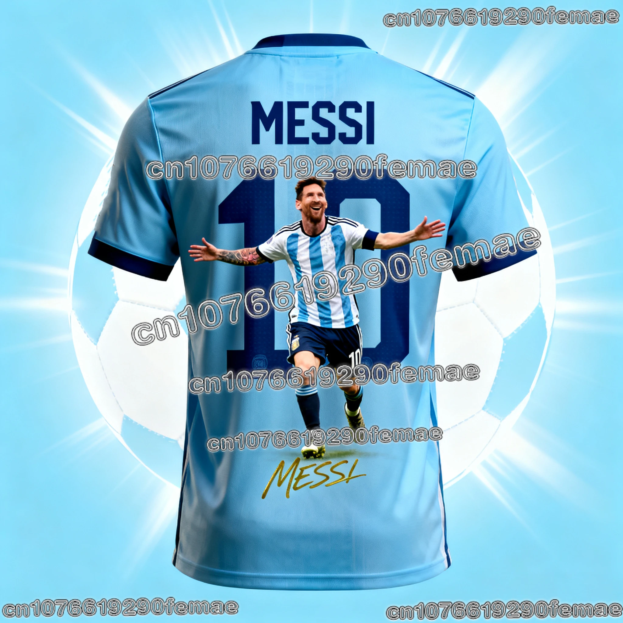 2025 موضة ميسي # 10 كرة القدم تي شيرت 3D طباعة كرة القدم جيرسي الرجال النساء بنين بنات عارضة التدريب تنفس سترة رياضية علوية #5