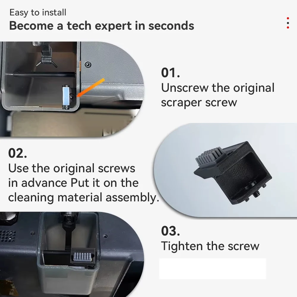 High Quality for Bambu Lab X1/ X1C/P1/P1S Nozzle Wiper Nozzle Brush Silicone Brush Mounted Scrubbers Cleaner Hotend Wiping