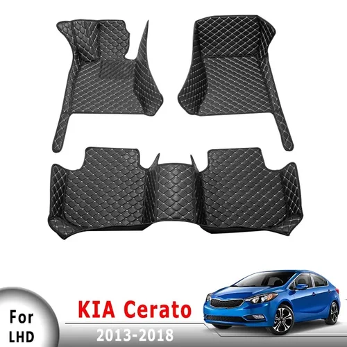 Alfombras para los pies interiores del coche, alfombras personalizadas, protección automática, alfombrillas para el suelo del coche para KIA Cerato Forte YD 2013 2014 2015 2016 2017 2018