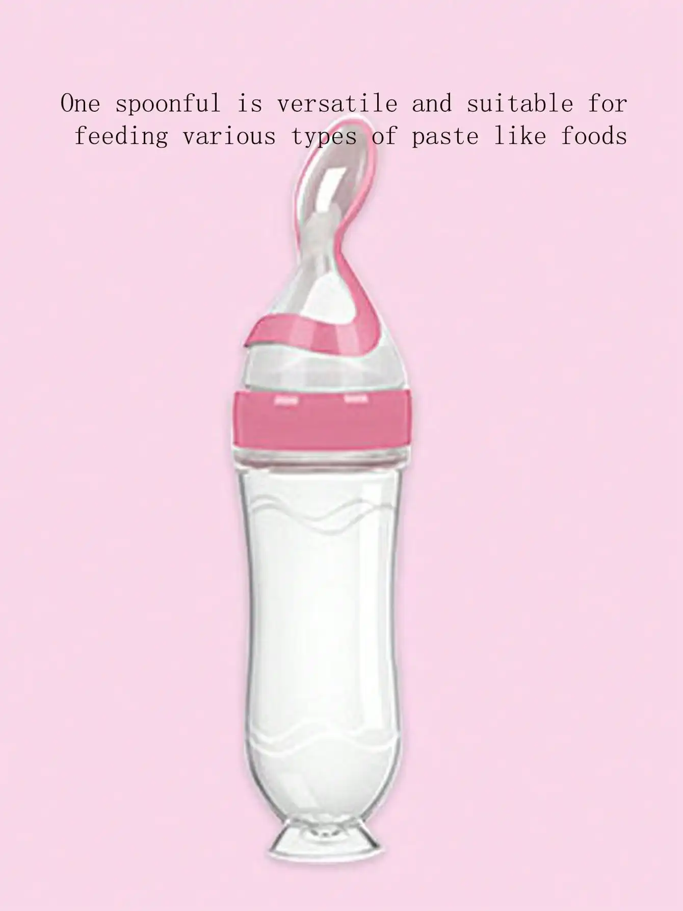 

Baby Cereal Bottle, Silicone Baby Bottle With Squeeze Spoon, Children's Complementary Food Bottle, Cereal Spoon, Cereal Feeding Utensils Suitable For Puree Foods