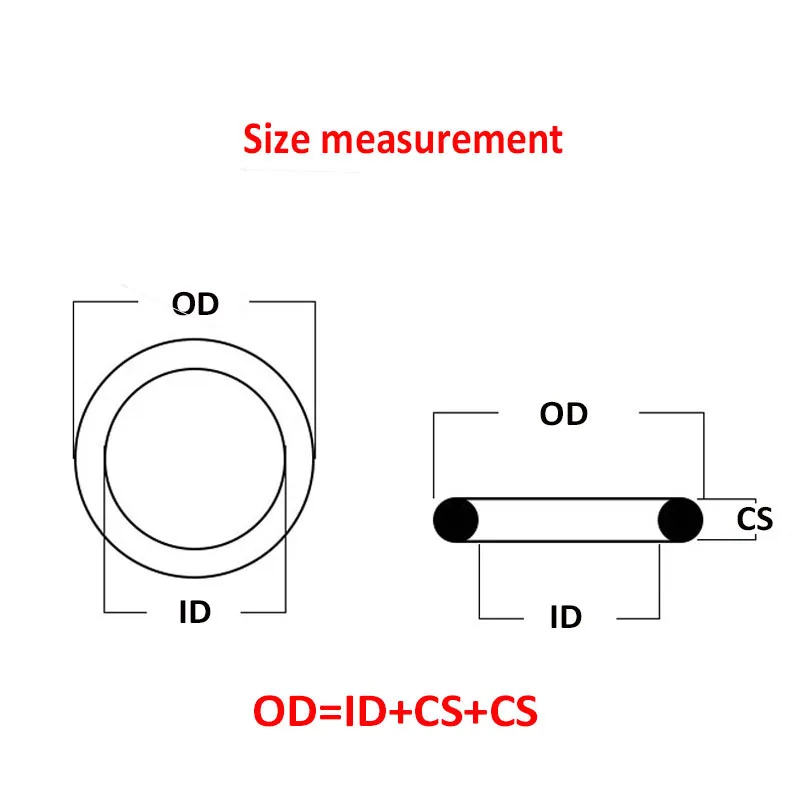 10Pcs/Lot CS 1/1.5/2/2.4mm VMQ White Silicone O Rings Gasket Waterproof Washer silicone Rubber O-ring