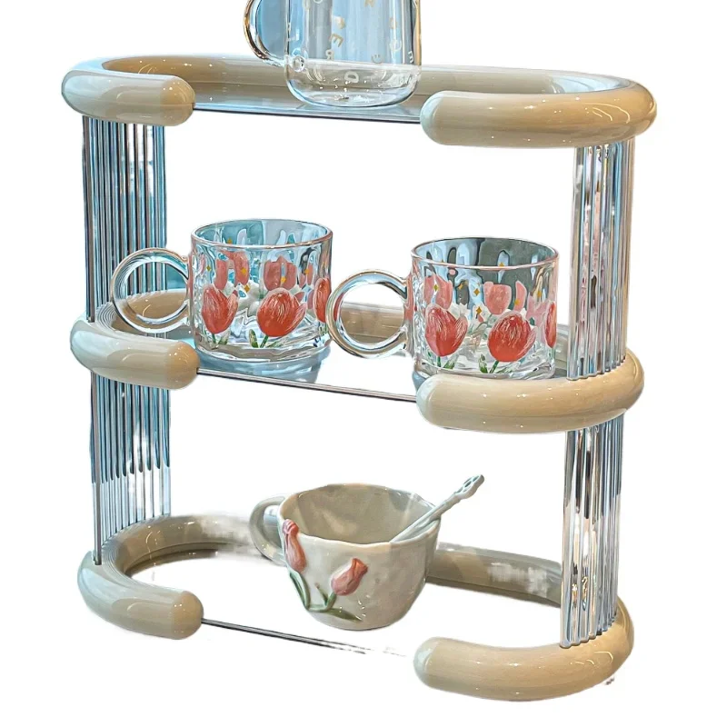 

*Premium Light Luxury Cup Holder, Dining Table Water Cup Coffee Cup Rack