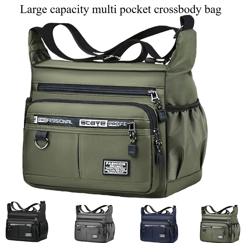 

Men's Crossbody Bag - Multi-Compartment Business Messenger Bag with Adjustable Strap, Water-Resistant Office Shoulder Bag