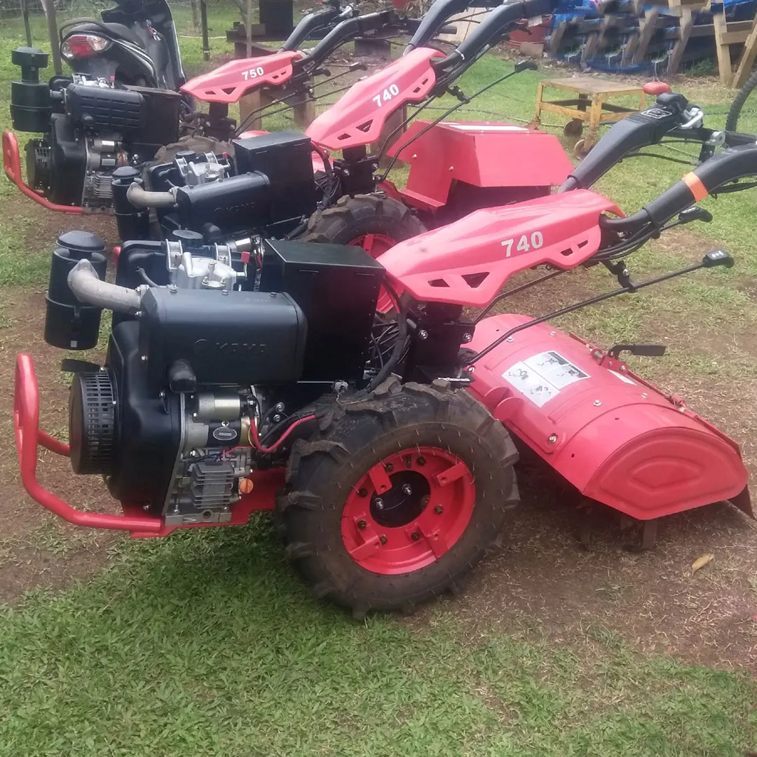 two wheel tractors reversible offset handles enable use of sickle bar, flail mower, rotary hoes etc.