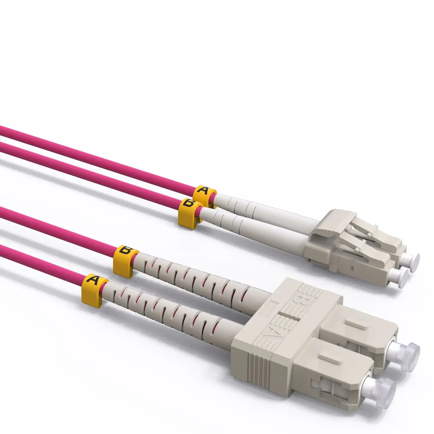 Bild 5: SC zu LC OM4 Glasfaser-Patchkabel 40GB/100GB Duplex 50/125µm Multimode-Glasfaserkabel LSZH 2,0mm