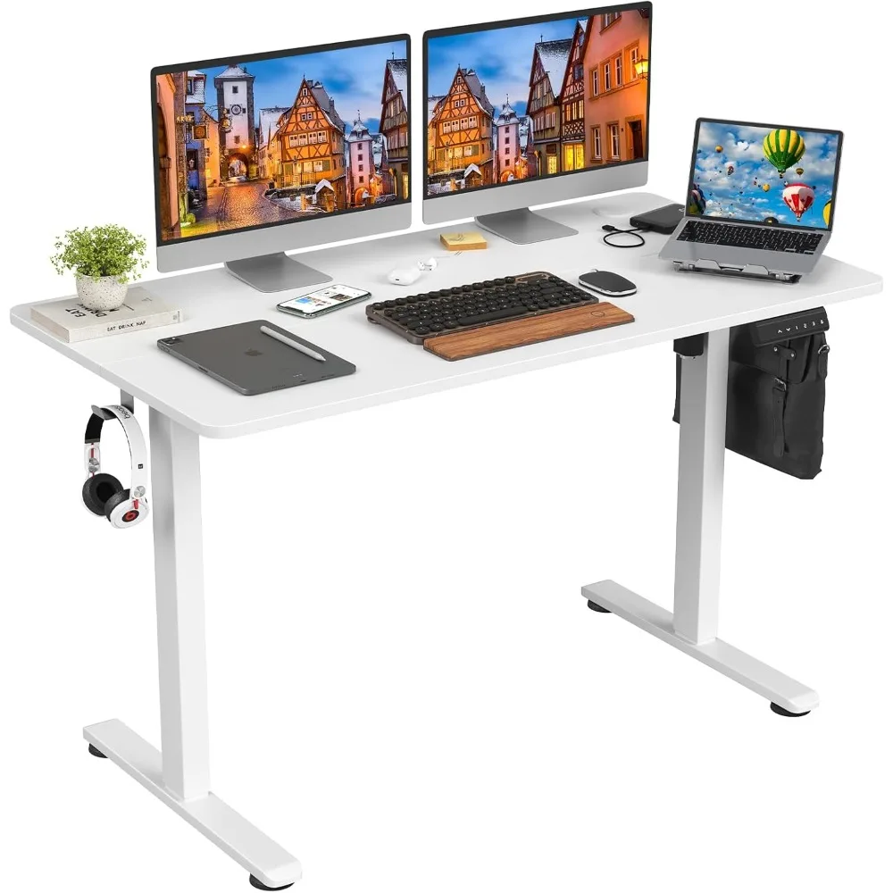 

Electric Standing Desk Adjustable Height Sit Stand Home Office Desk with Splice Board