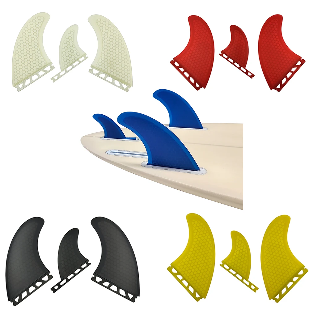 UPSURF FUTURE T1 Honeycomb Surfboard Fins 3pcs/set Quilhas 5 Colors Single Tabs Fibreglass Performance Core Fin Surf Accessories