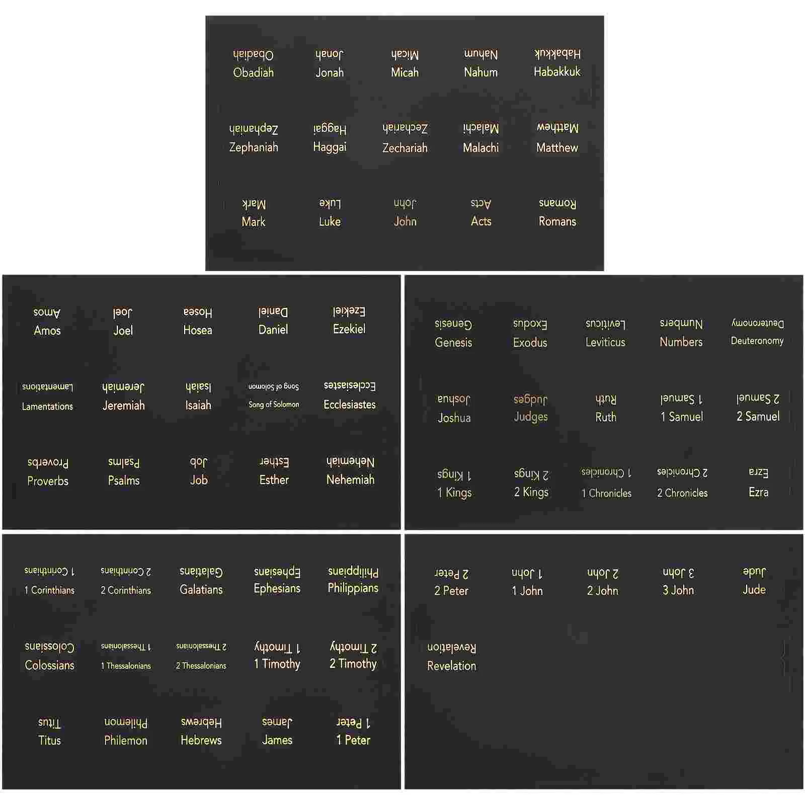 

5 Sheets Bible Index Tags Accessories Labels Tabs for Page Book Pvc Self-adhesive Study Office Supplies