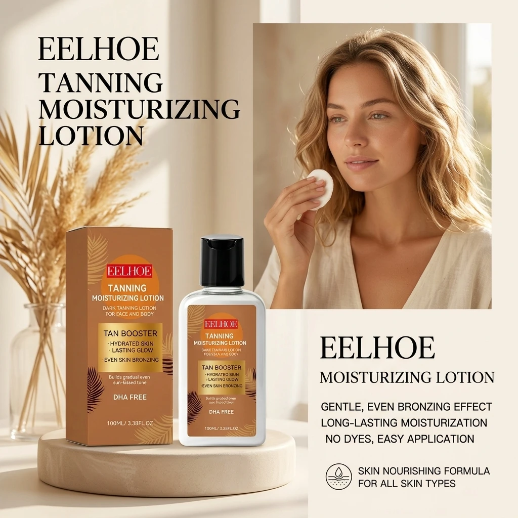 

Moisturizing Tanning Lotion Non-sticky Even Skin Tone Outdoor Sun Tanning Moisturizer Gentle Sun-Kissed Glow Tanning Accelerator