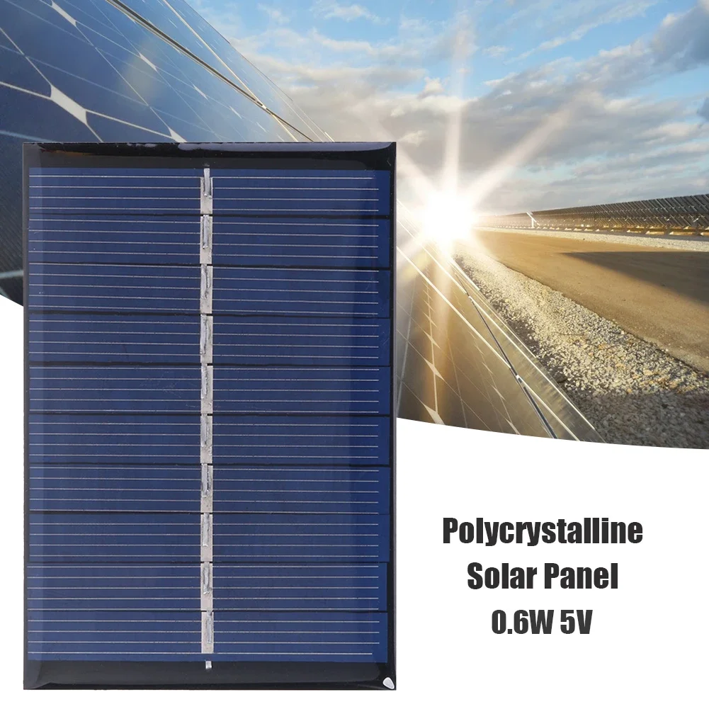 0.6W 5V 120mA Portable Solar Charger Panel Mini DIY Solar Panel Module Charger for Home Outdoors Cell Phone 1/5/10pcs