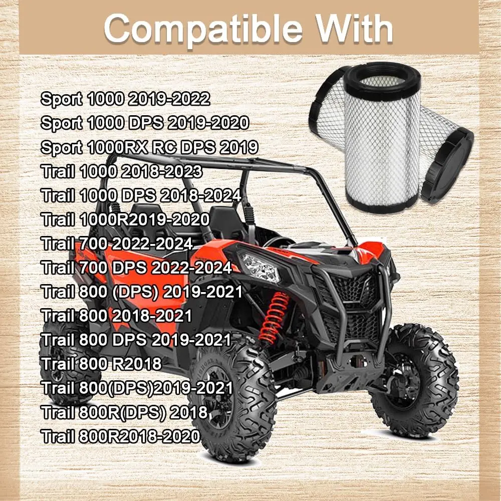 Filtro de ar 715900394 CM-8016 compatível com Can Am Defender Traxter HD5 HD8 HD7 HD9 HD10 Maverick Trail 1000 700 800 800R Sport