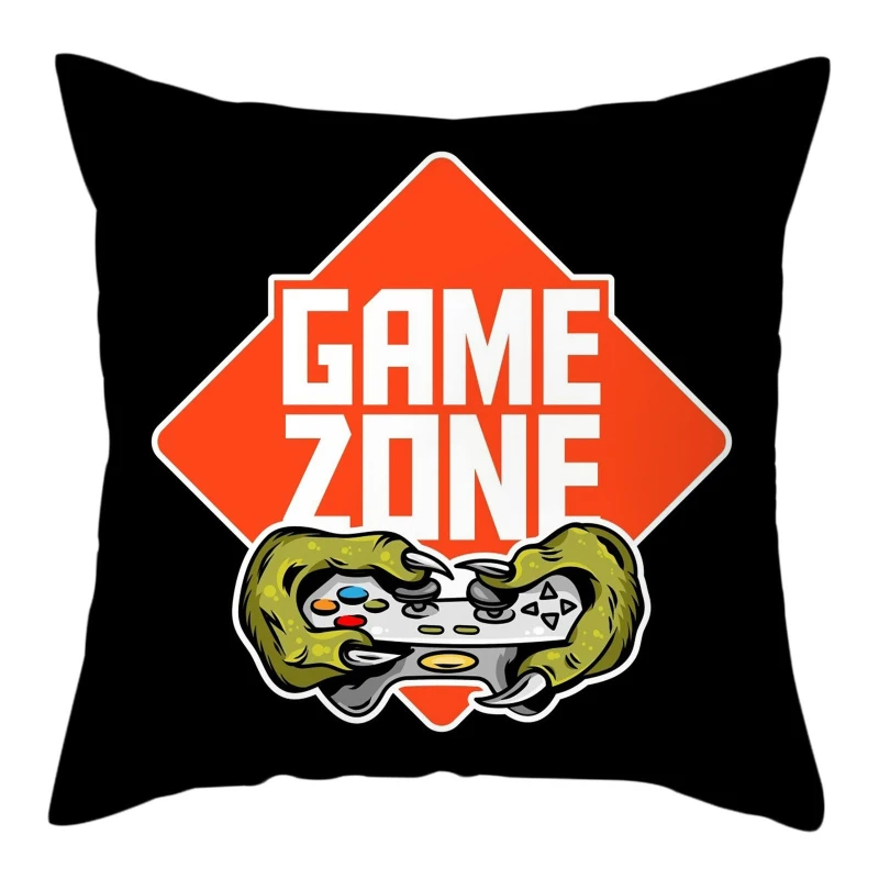 Home Decor Game  Cushion Cover r Gift Black Art Design  Console Button Pillow Case