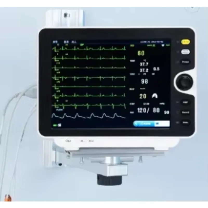 12 Inch Portable Hospital Emergency Monitor Vet Multi-parameter Veterinary Multiparameter ICU Vital Sign Monitor Pet Supplies