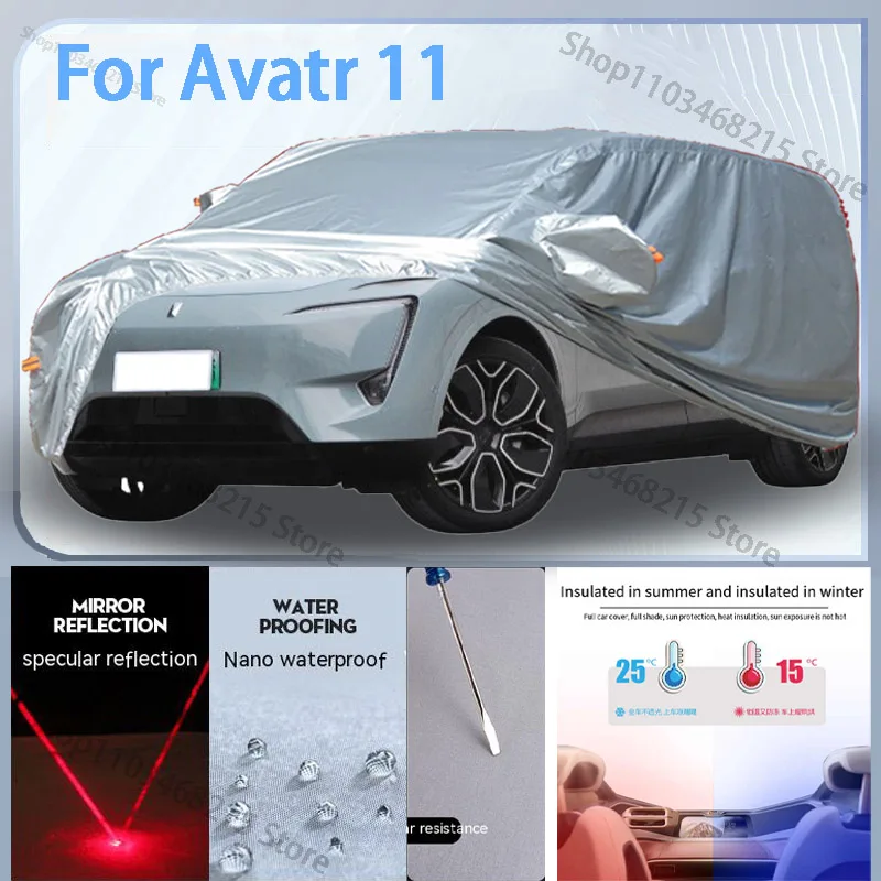 

For avatr 11 Full Car cover with UV protection and Winter Insulation roles,Rainproof,Snowproof Ati-frost properties.