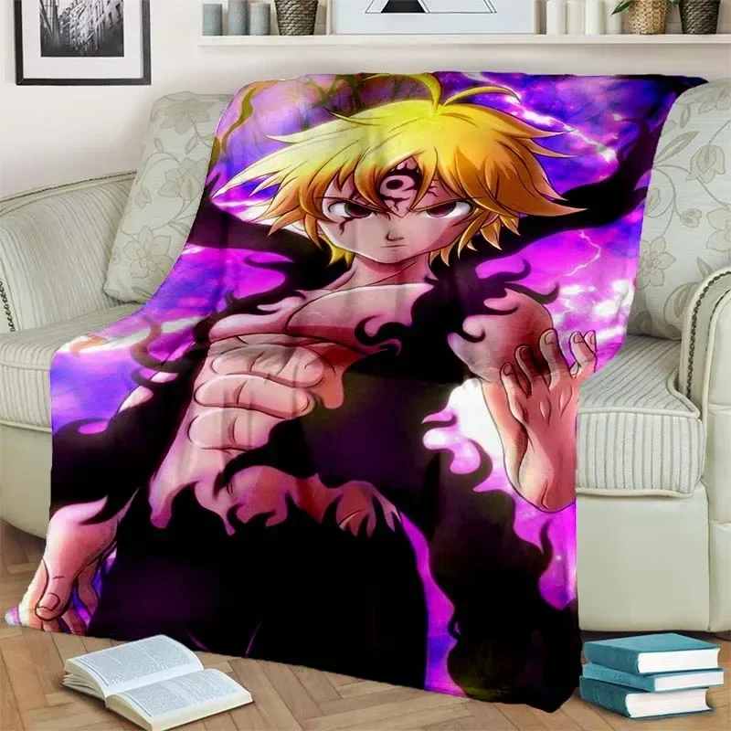 نمط الخطايا السبع القاتلة بطانية خفيفة الوزن ، بطانيات دافئة وناعمة ، هدية عطلة متعددة الأغراض ، طوال الفصول #6