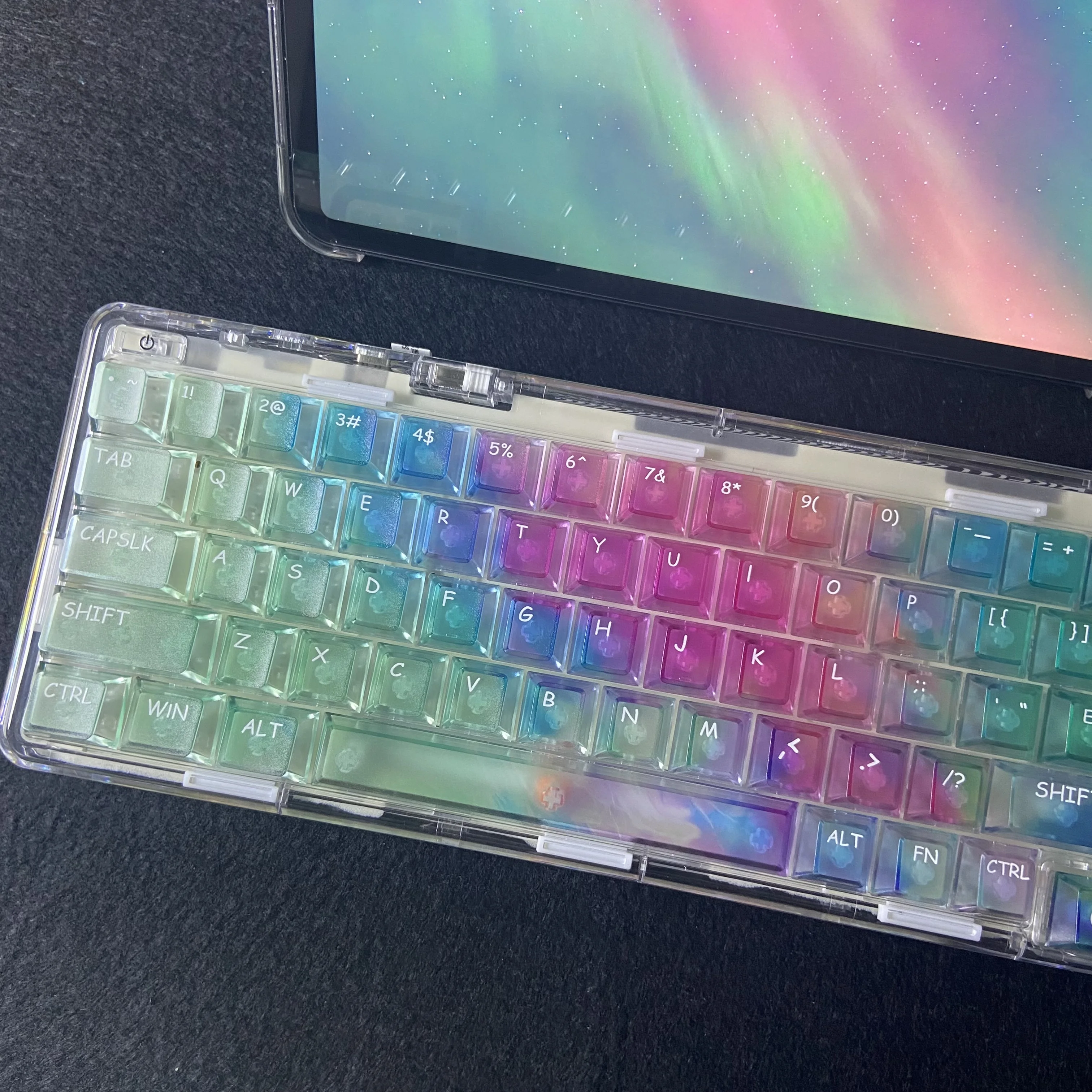 Colorful Keycap 60% 65% 75% TKL 96% 100% PC Custom Frosted matte Keycap for Mechanical Keyboard