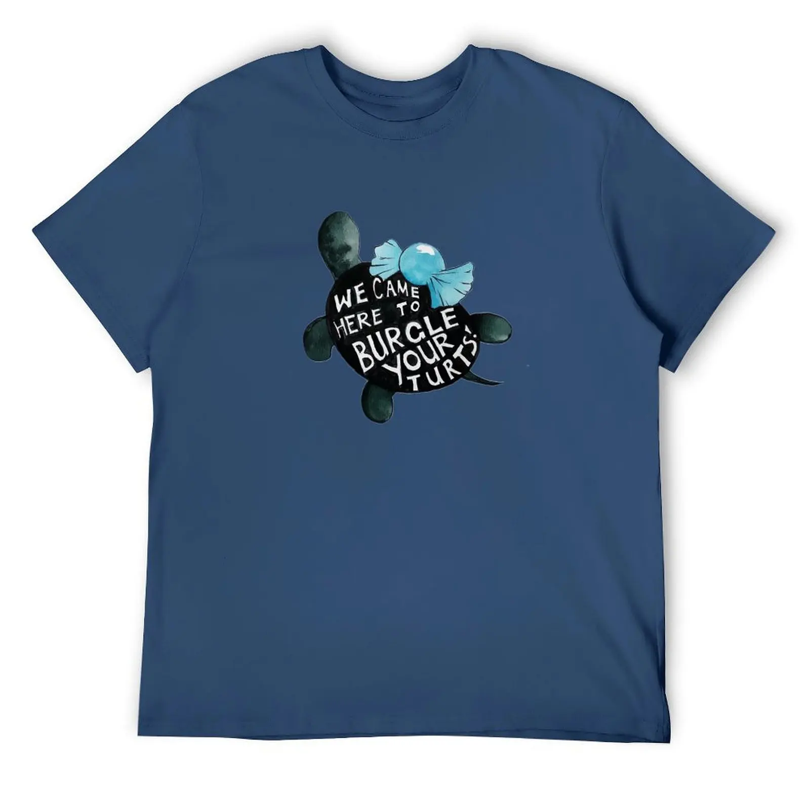 

Black Turtle Burgles in Orange T-Shirt hippie clothes boys whites Men's cotton t-shirt