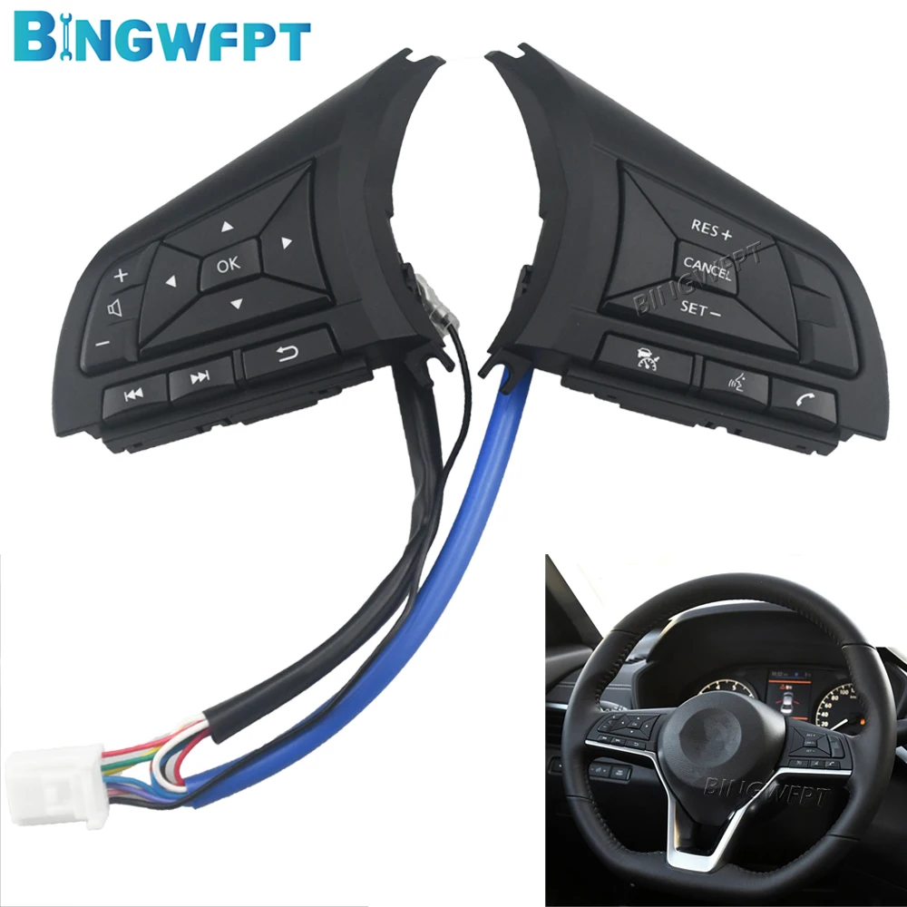 Steering Wheel Button Switch Cruise Control Volume Regulator 25550-5SA1D 25550-5SW0A 25550-5FM0A For Nissan Serena 2018-2022