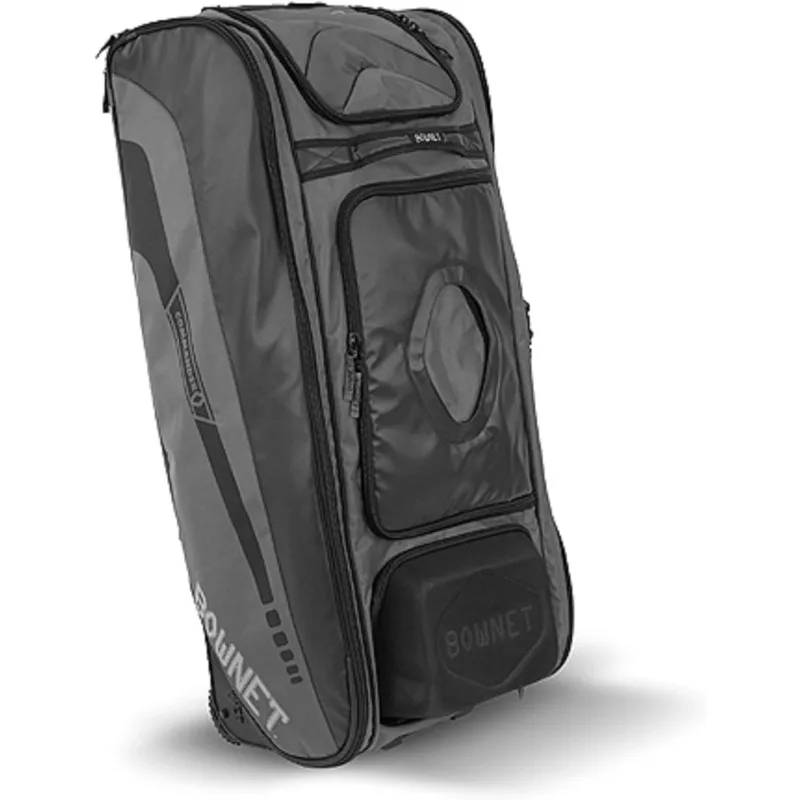 Bownet Commander Catcher's Bag Durable baseball and softball equipment bag with sturdy wheels for easy transportation