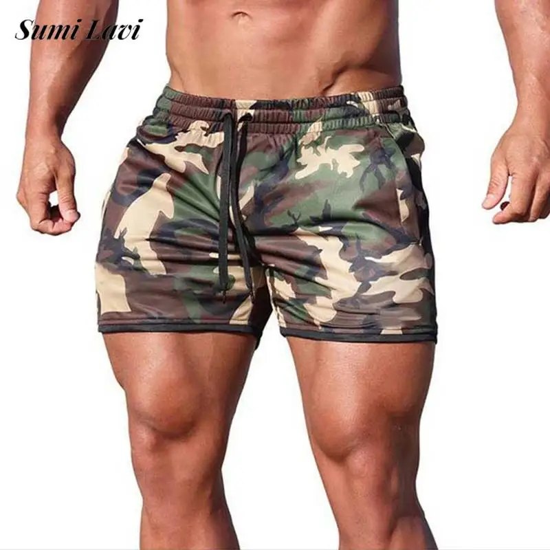 

Стильные мужские шорты с камуфляжным принтом, спортивные тренировочные повседневные шорты на шнуровке, мужские шорты для отдыха на весну и лето