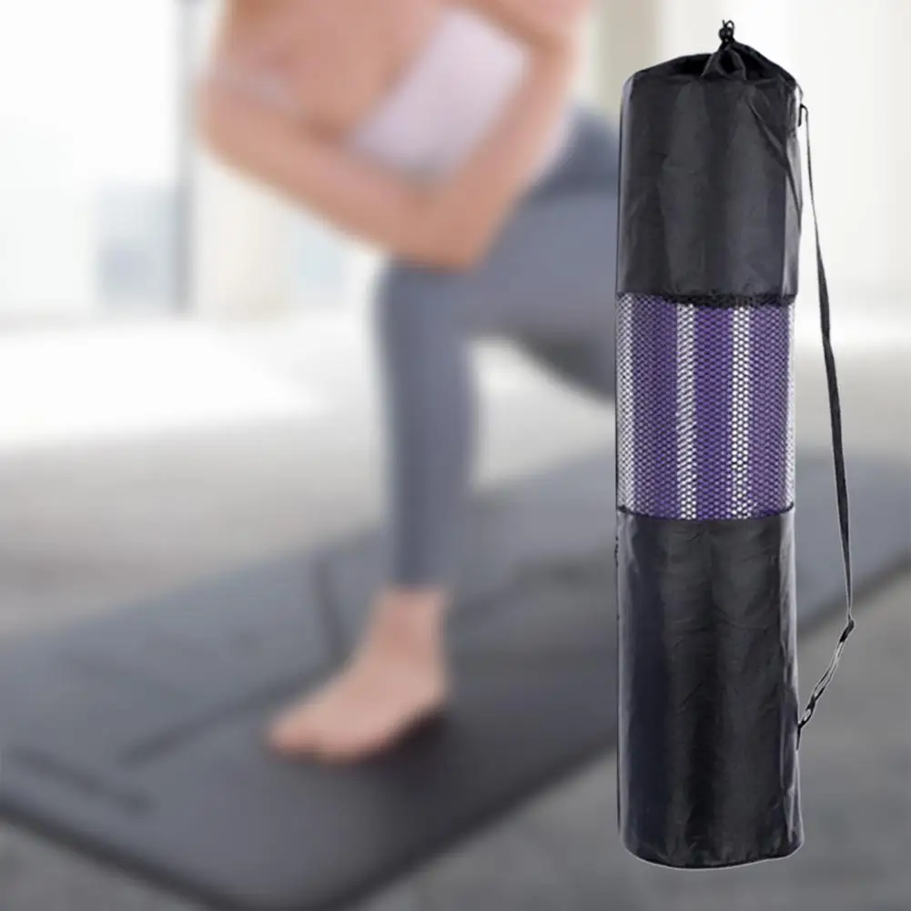 Borsa per tappetino per Pilates Yoga in poliestere a rete regolabile con cinturino regolabile