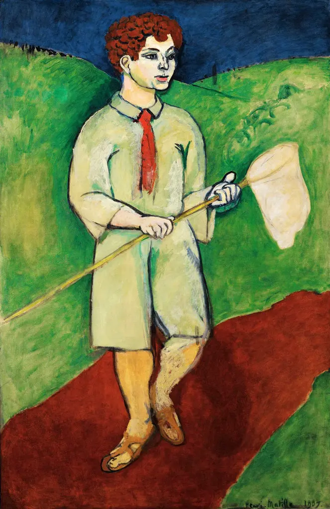 Canvas painting wall art ,boy with butterfly net 1907 by henri matisse,Free Shipping,High Quality